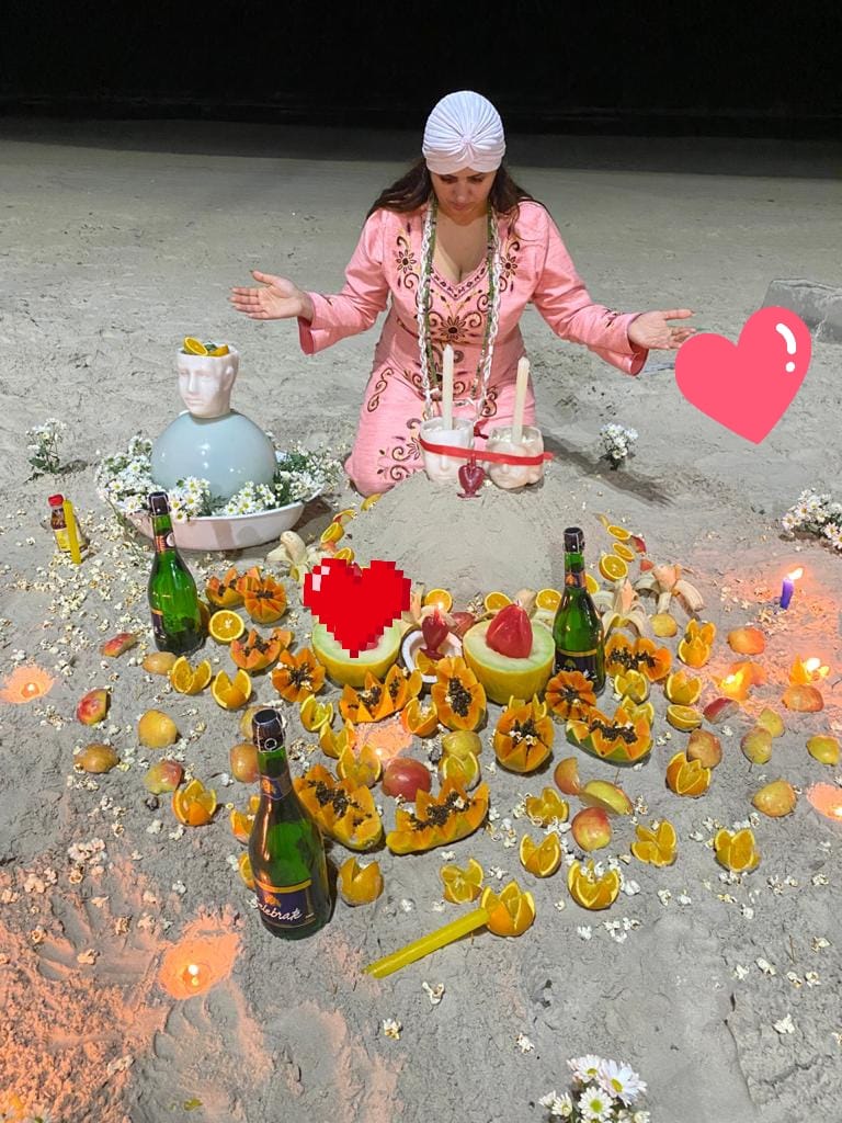 Altar de Adoçamento preparado pela Vidente Dyana