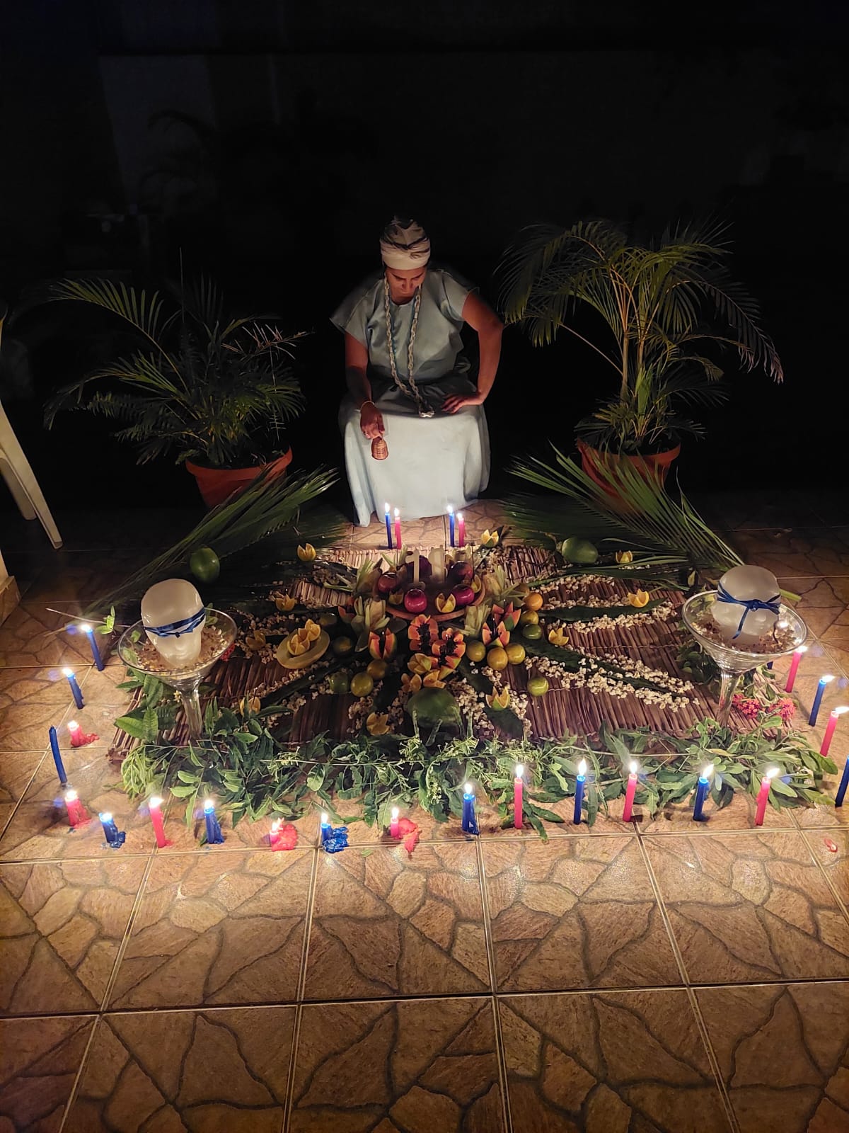 Altar de Firmeza preparado pela Vidente Dyana